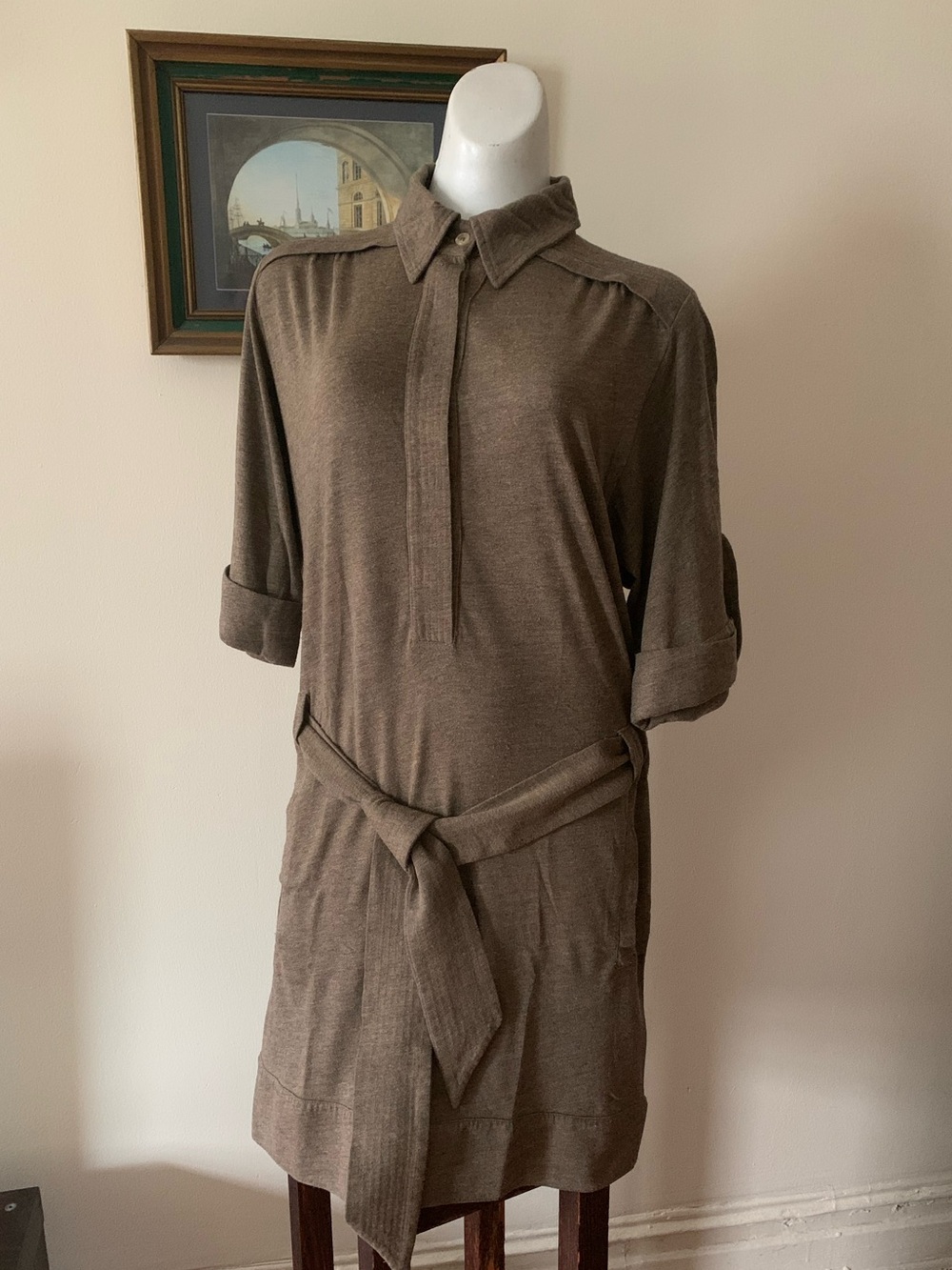 Mike & Chris Khaki Dress with Belt